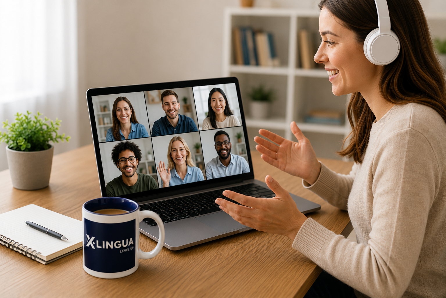 XLINGUA online small-group language lesson